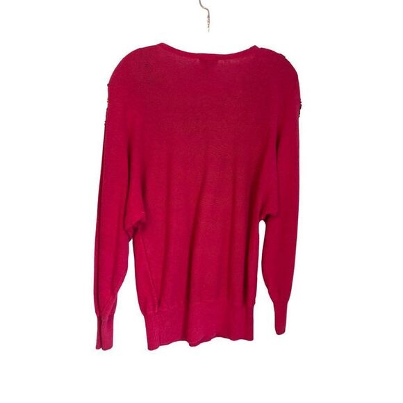 Vintage SML Glitz 90s Pink Sequin Sweater medium - Picture 4 of 5